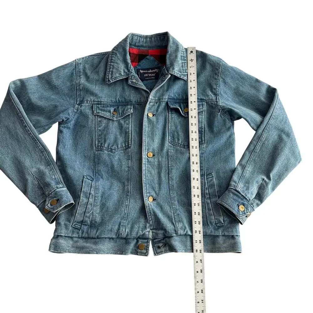 Big Yank Sportabouts VTG 80s Buffalo‎ Plaid Flannel Lined Trucker Jean Jacket XL